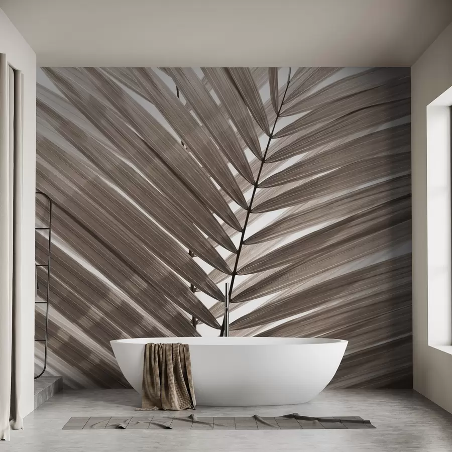 Murales de pared Elegantes hojas de palmera en sepia suave u97550v1 murales de pared Elegantes hojas de palmera en sepia suave u97550v1