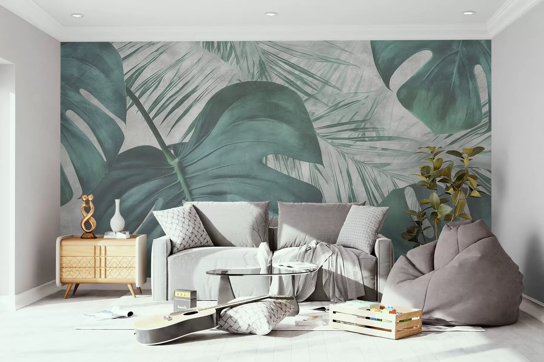 murales de pared Hojas tropicales w01888