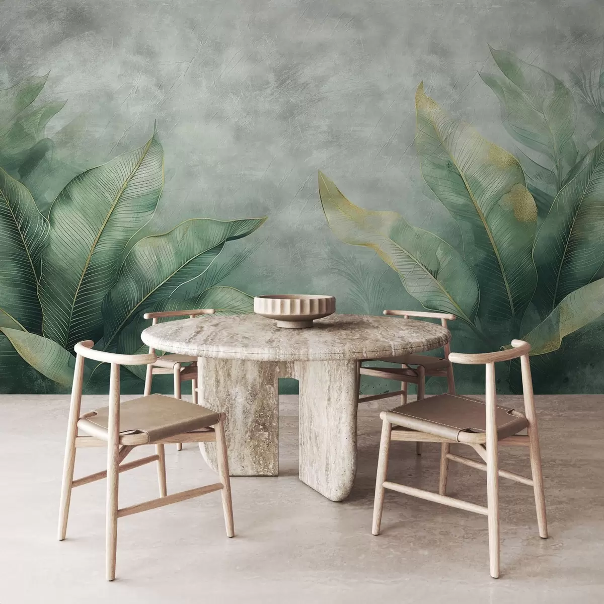 murales de pared Hojas de plátano w01900