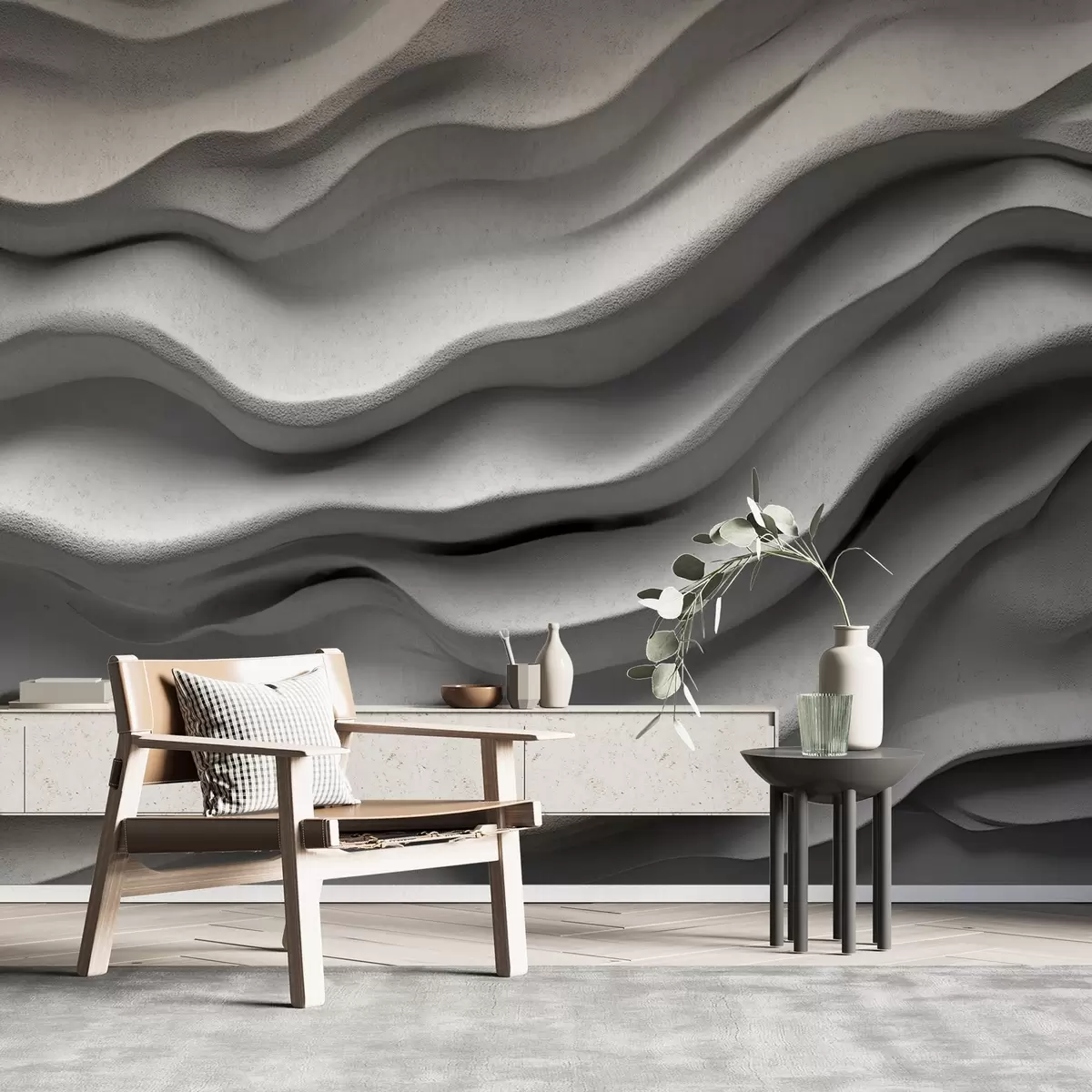 murales de pared Сon textura de relieve liso w02233