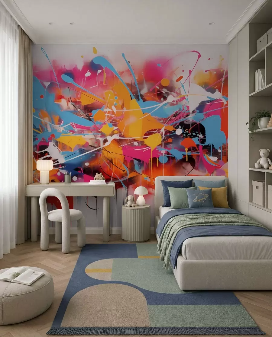 murales de pared Salpicaduras eléctricas w02219
