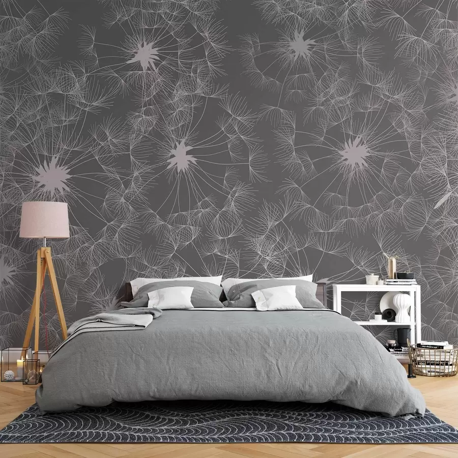 murales de pared Siluetas de dientes de león w02264