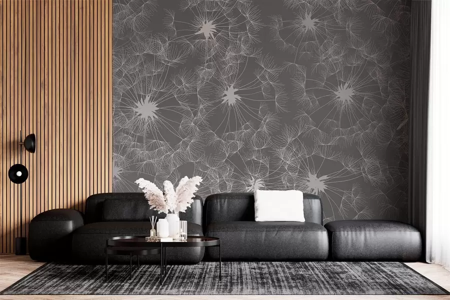 murales de pared Siluetas de dientes de león w02264