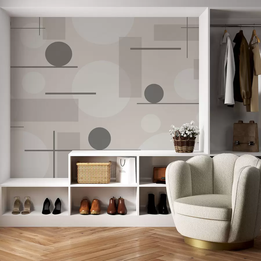 murales de pared Formas geométricas en colores pastel w02321