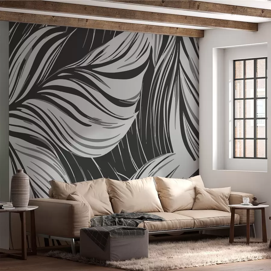 murales de pared Patrón de hojas w02415v1