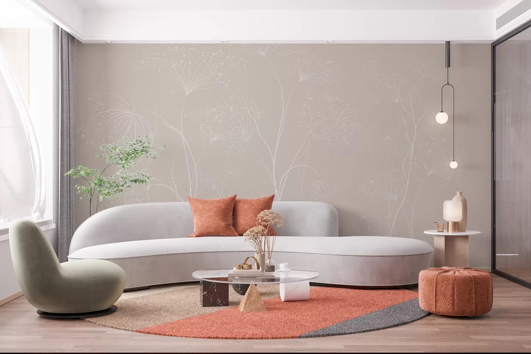 murales de pared Ligeros motivos florales w02422v1
