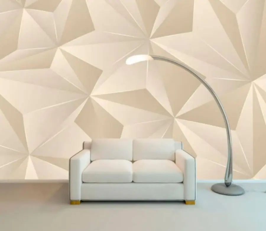 murales de pared Relieve geométrico beige u42449