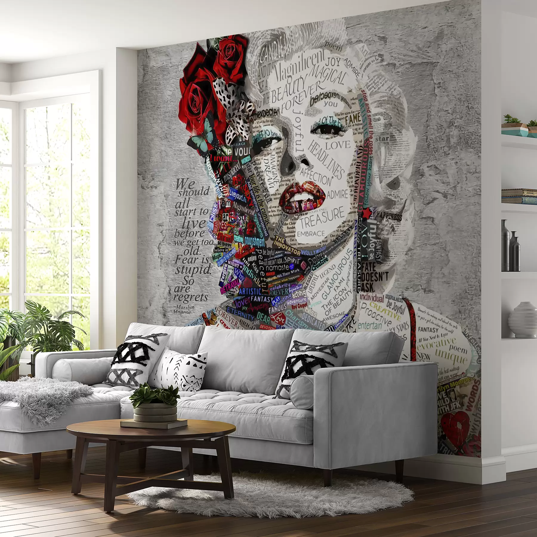 murales de pared Retrato abstracto de Marilyn Monroe u45698