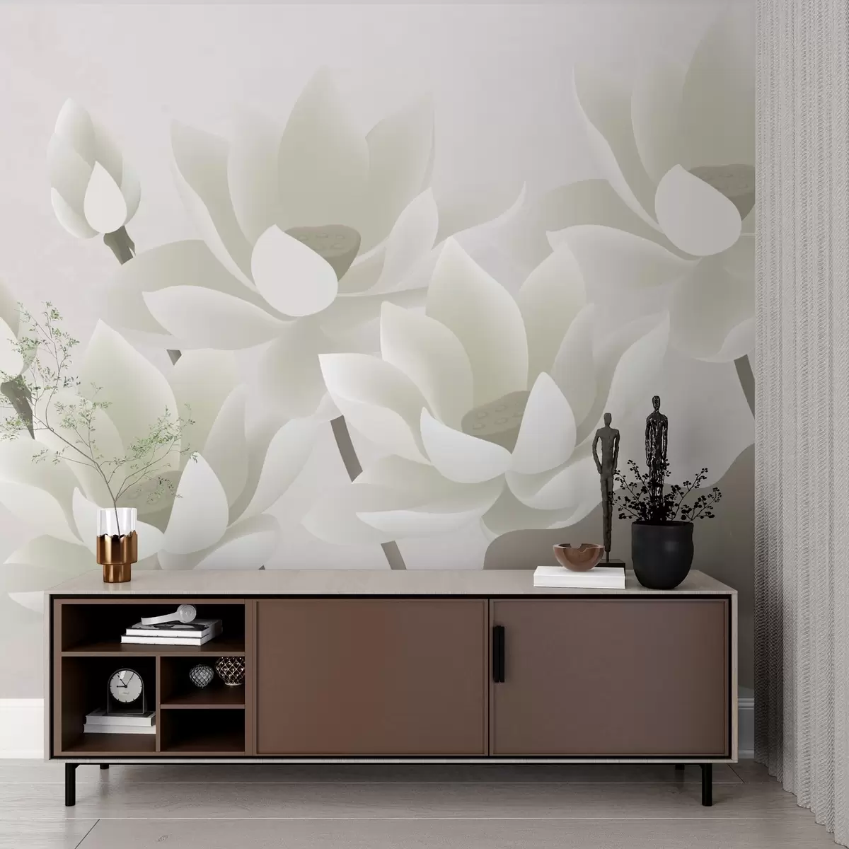 murales de pared lotos grandes beige w02563v2
