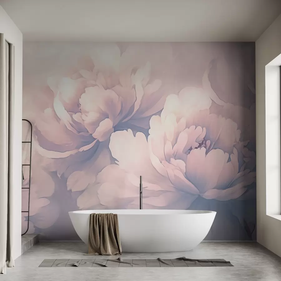 Murales de pared Peonías grandes de color azul w02603v1 murales de pared Peonías grandes de color azul w02603v1