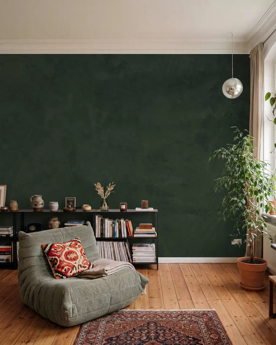 murales de pared Hormigón verde bosque w02553v1