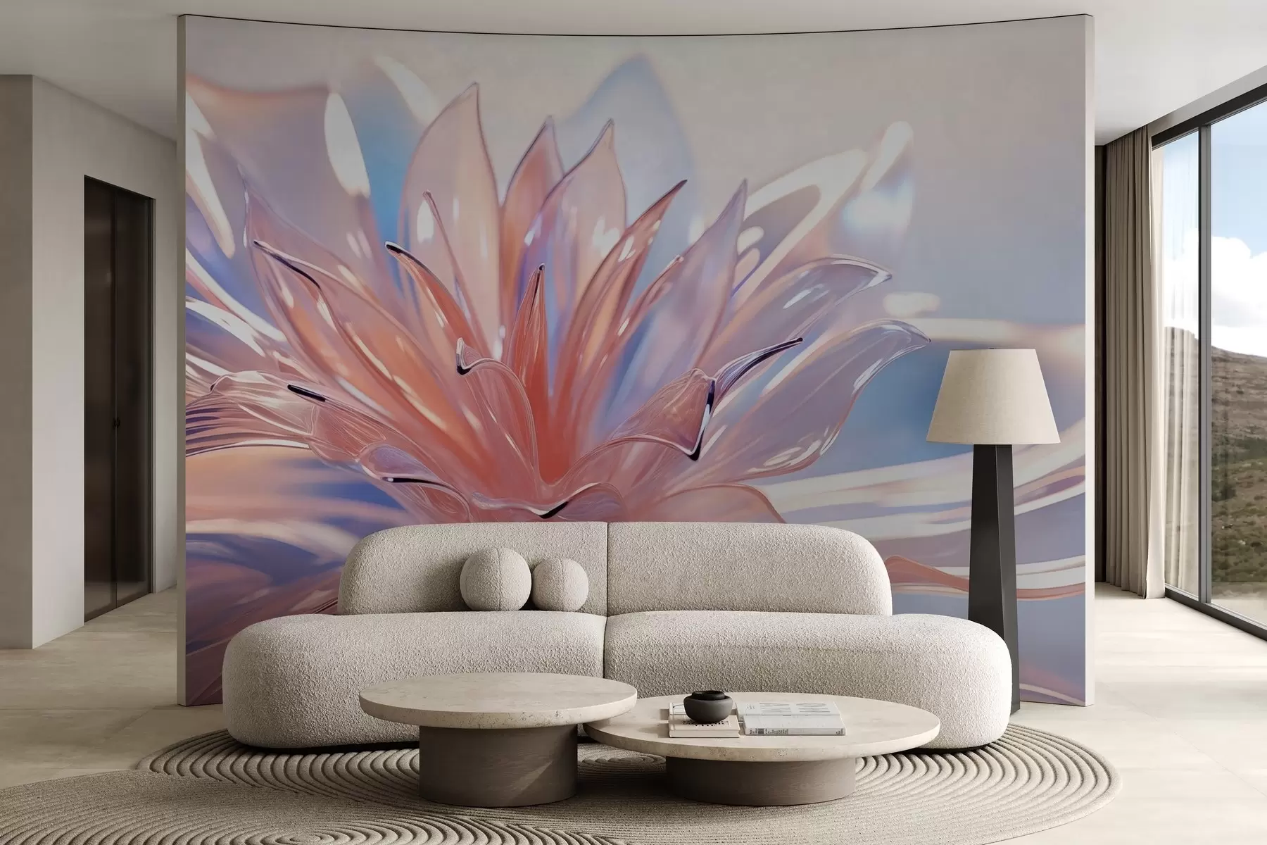 murales de pared Gran flor de cristal w02623