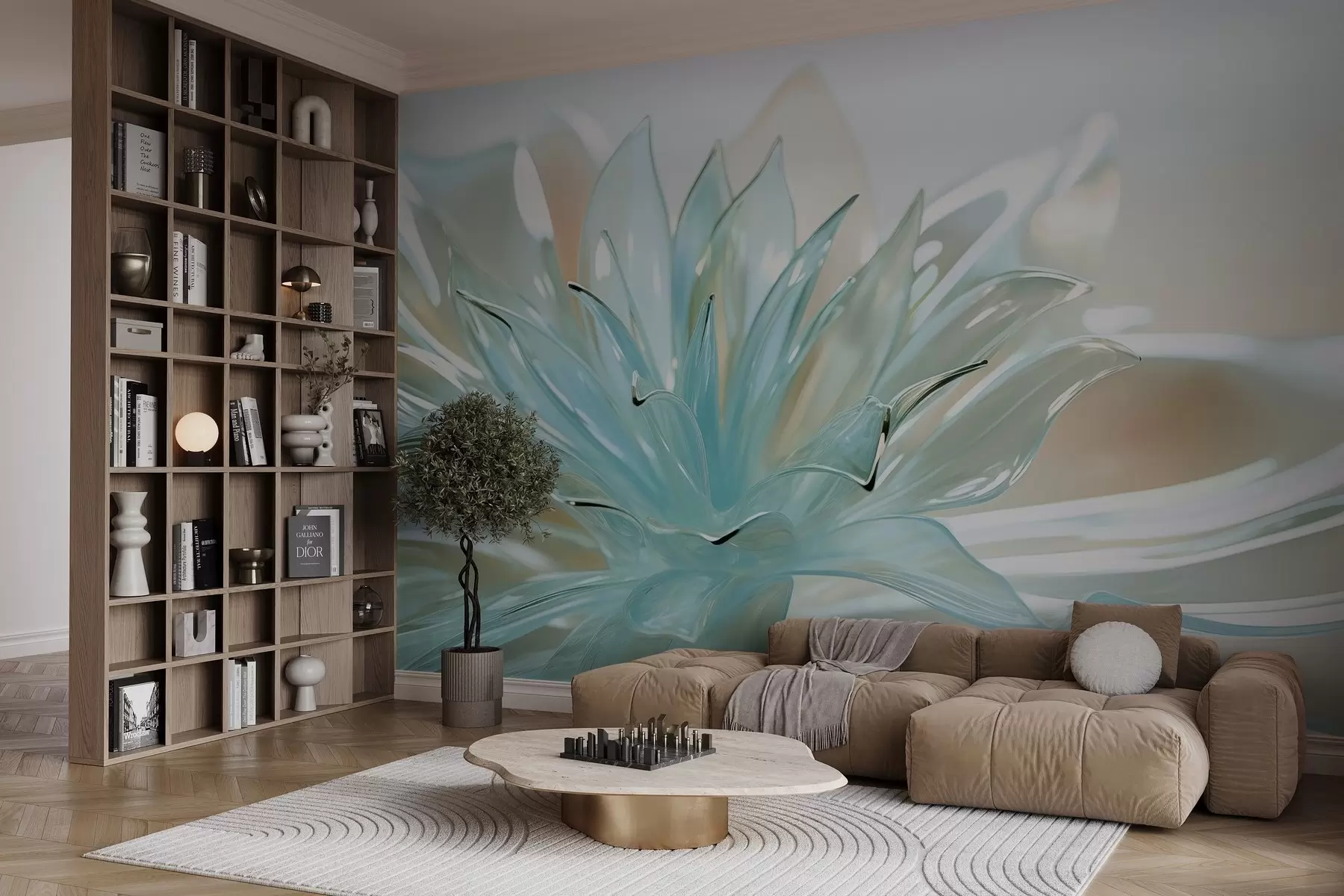 murales de pared Gran flor de cristal w02623v1