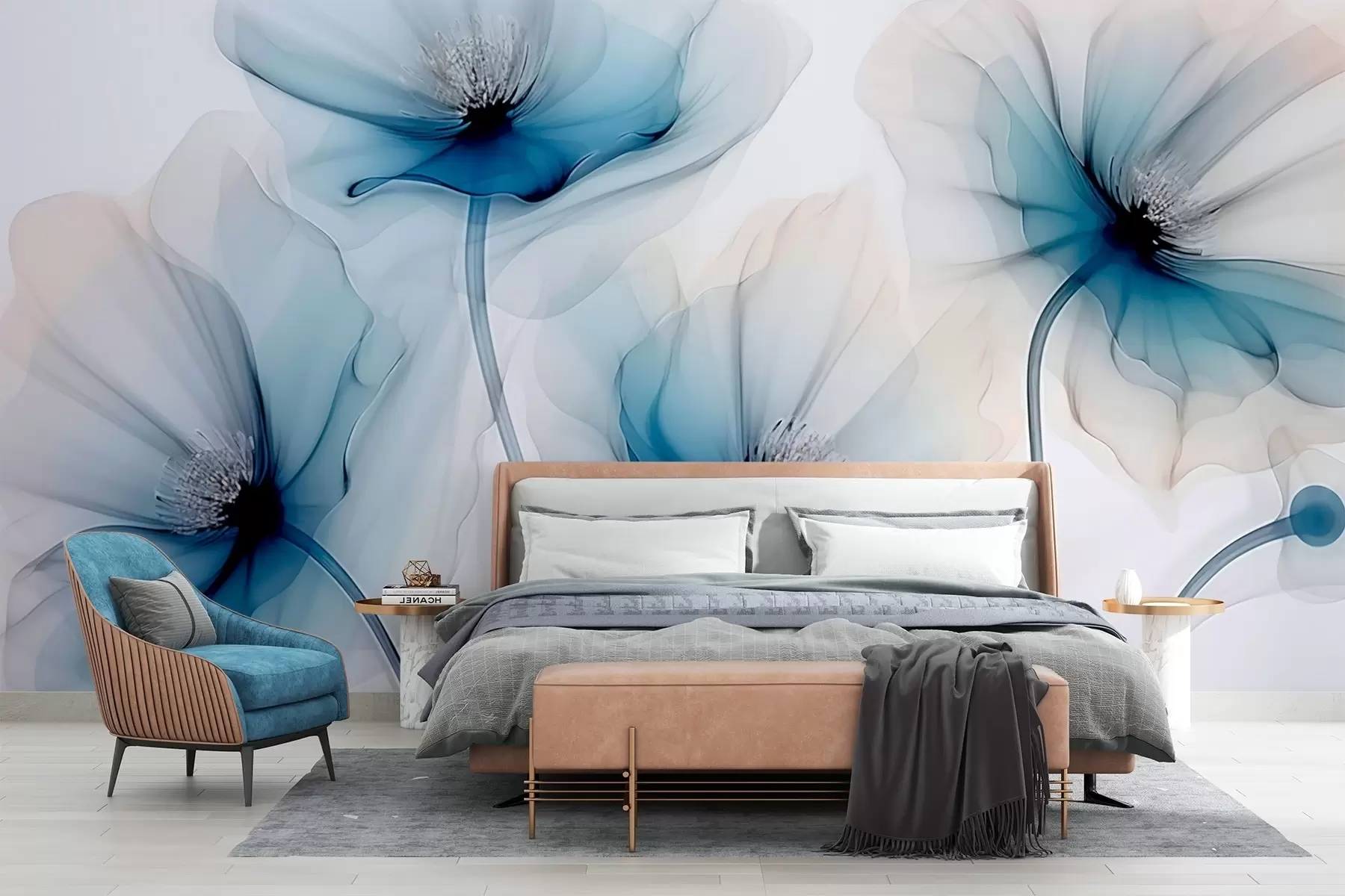 murales de pared Flores transparentes w02696