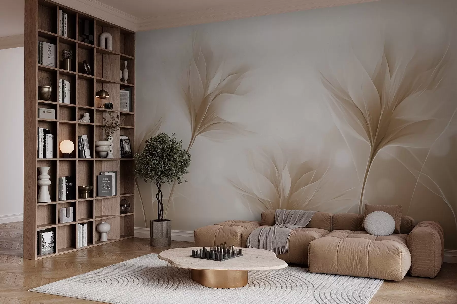 murales de pared Pétalos suaves y transparentes w02697v1