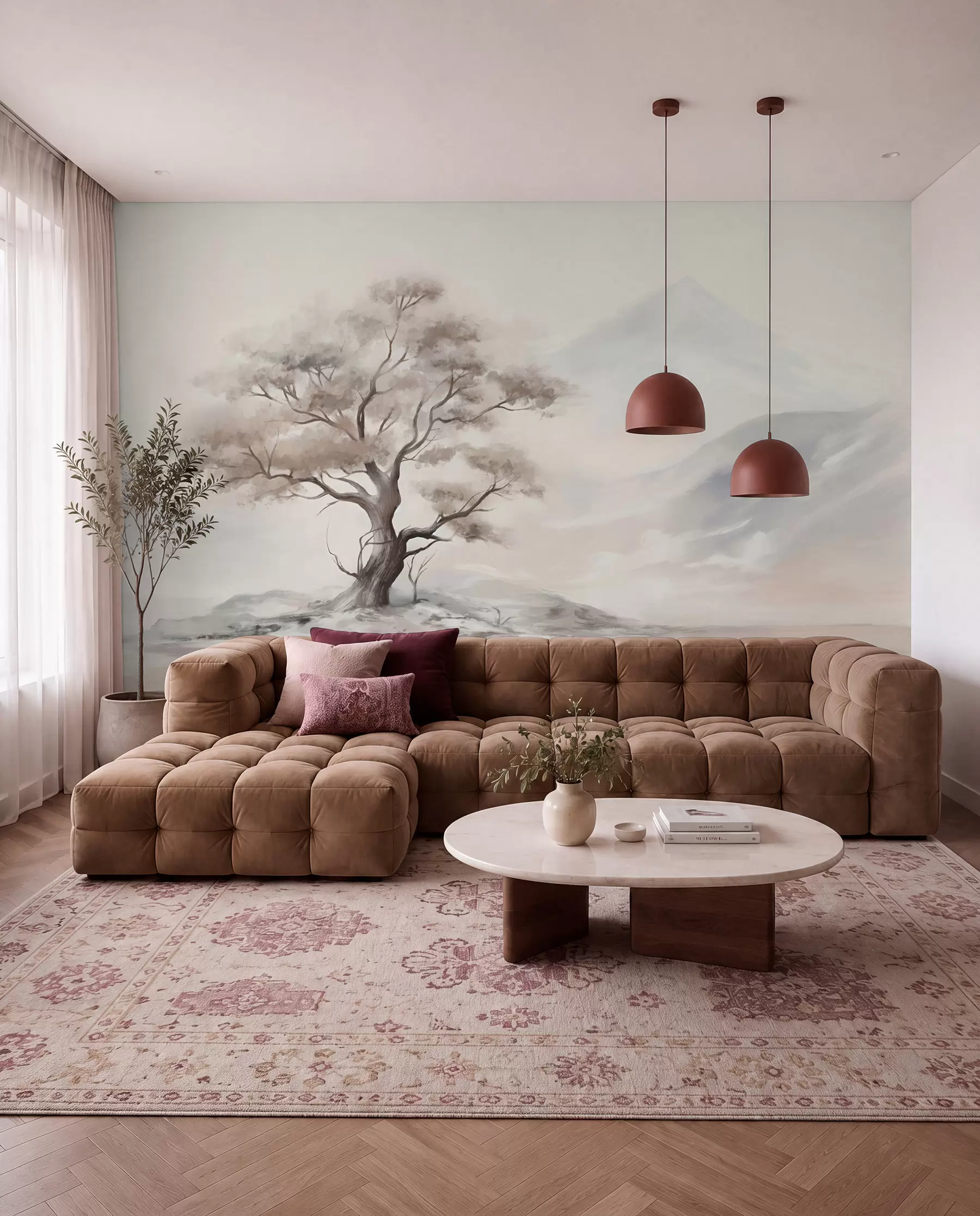 murales de pared Árbol solitario w08604