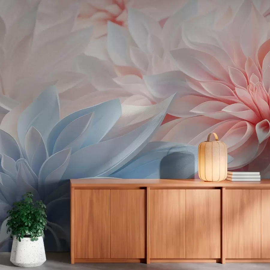 murales de pared Flores grandes y delicadas w08622