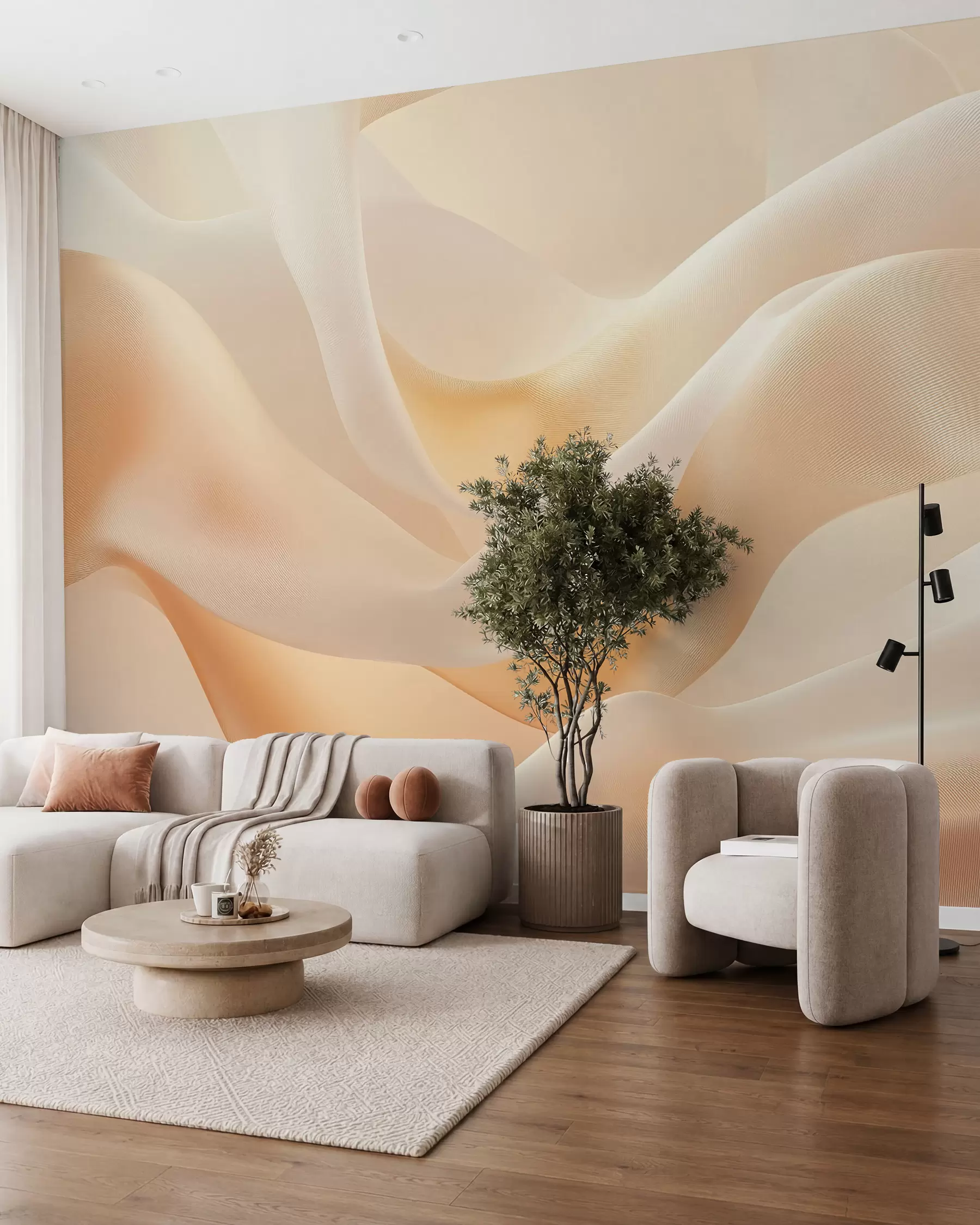 murales de pared imitación de tejido de seda w02765