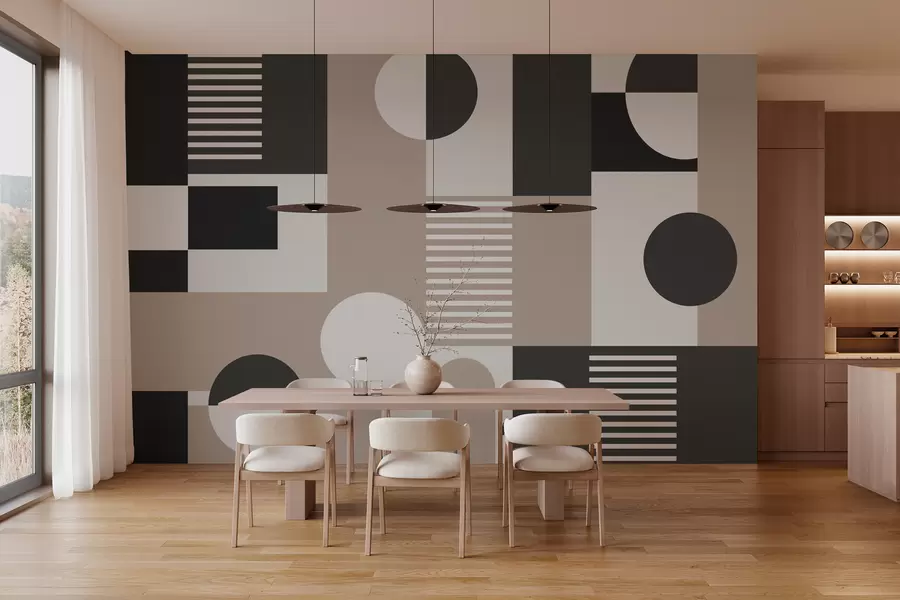 murales de pared Formas geométricas en colores oscuros w02916v3