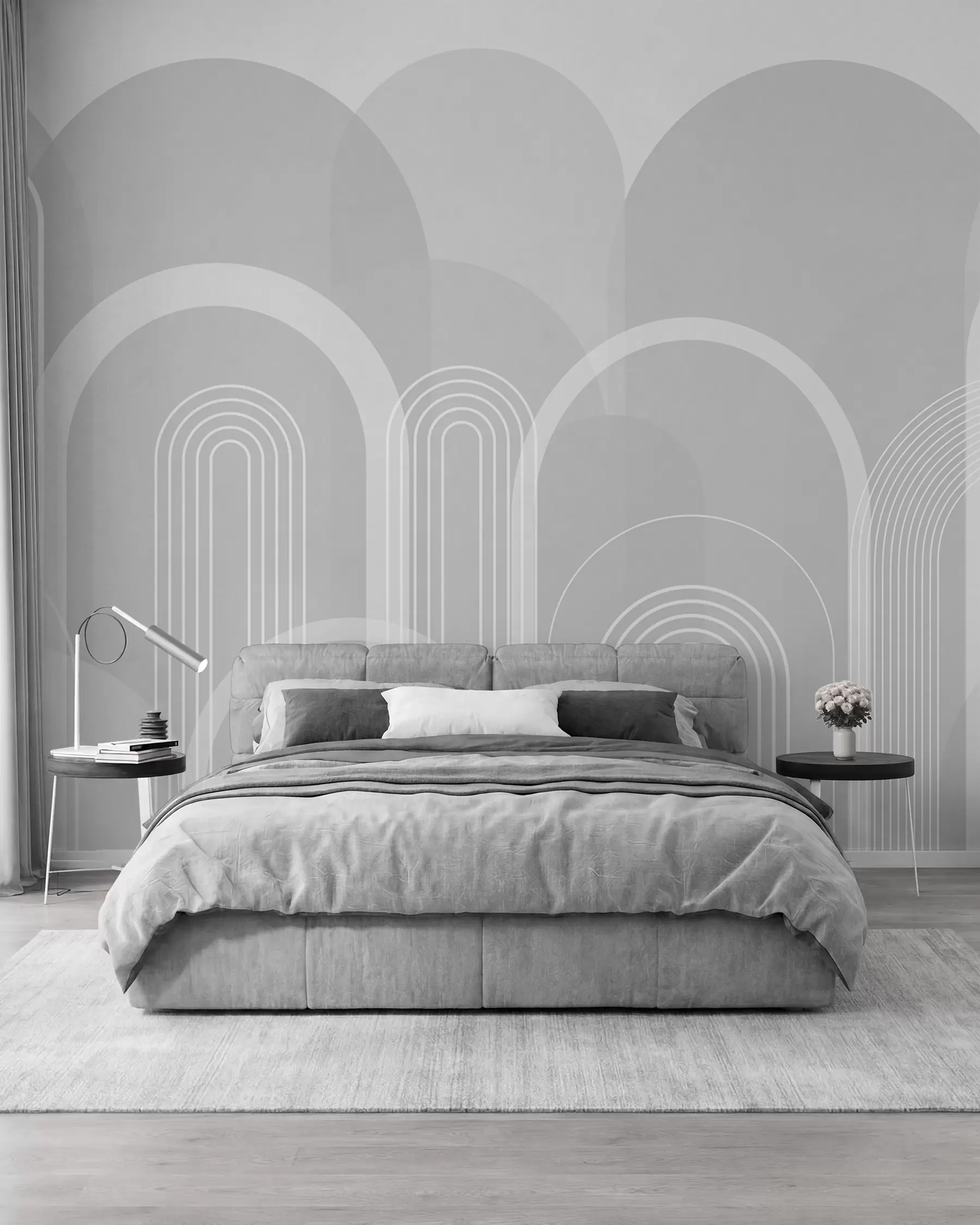 murales de pared Arcos finos sobre gris w02935v2