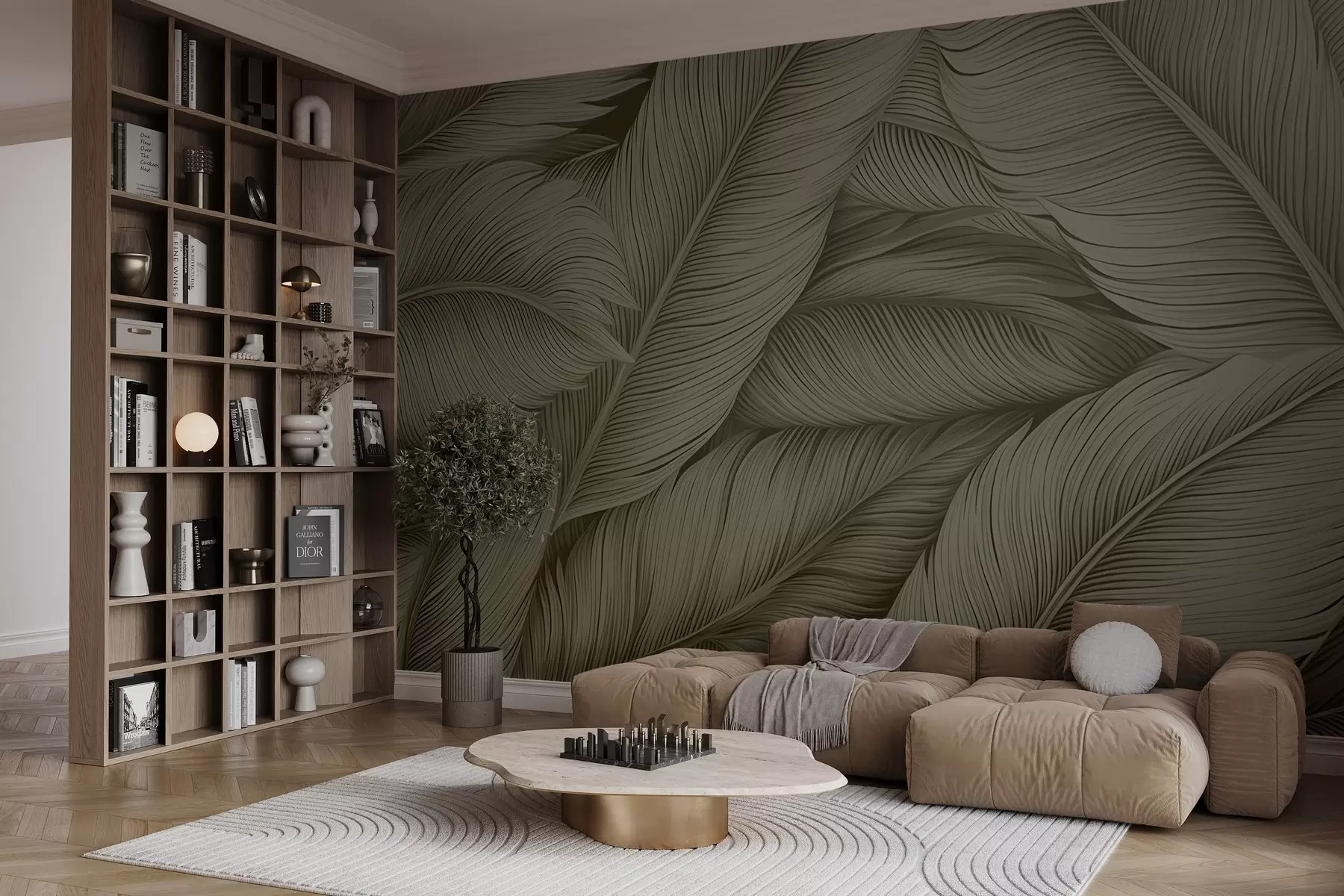 murales de pared Plumas grandes pintadas w02973v2