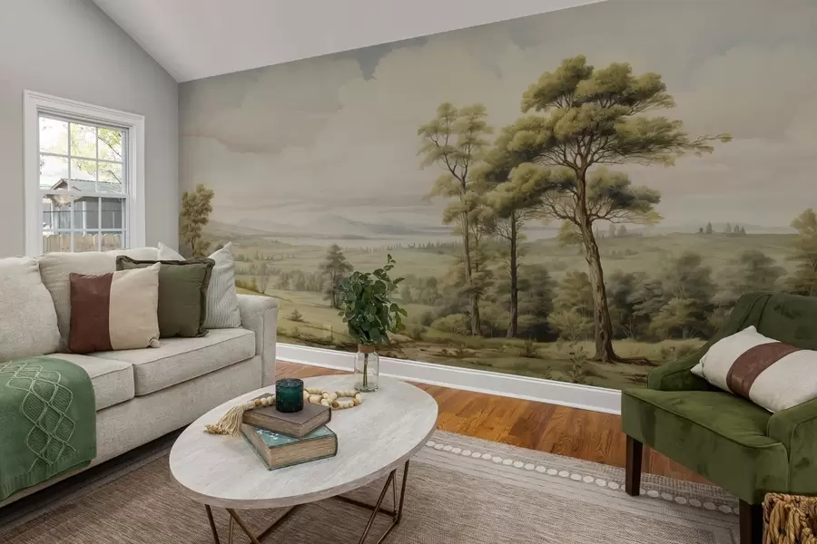 murales de pared Paisaje moderno en acuarela w02978