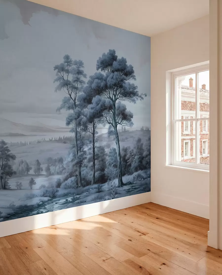 murales de pared Paisaje moderno en acuarela w02978v1