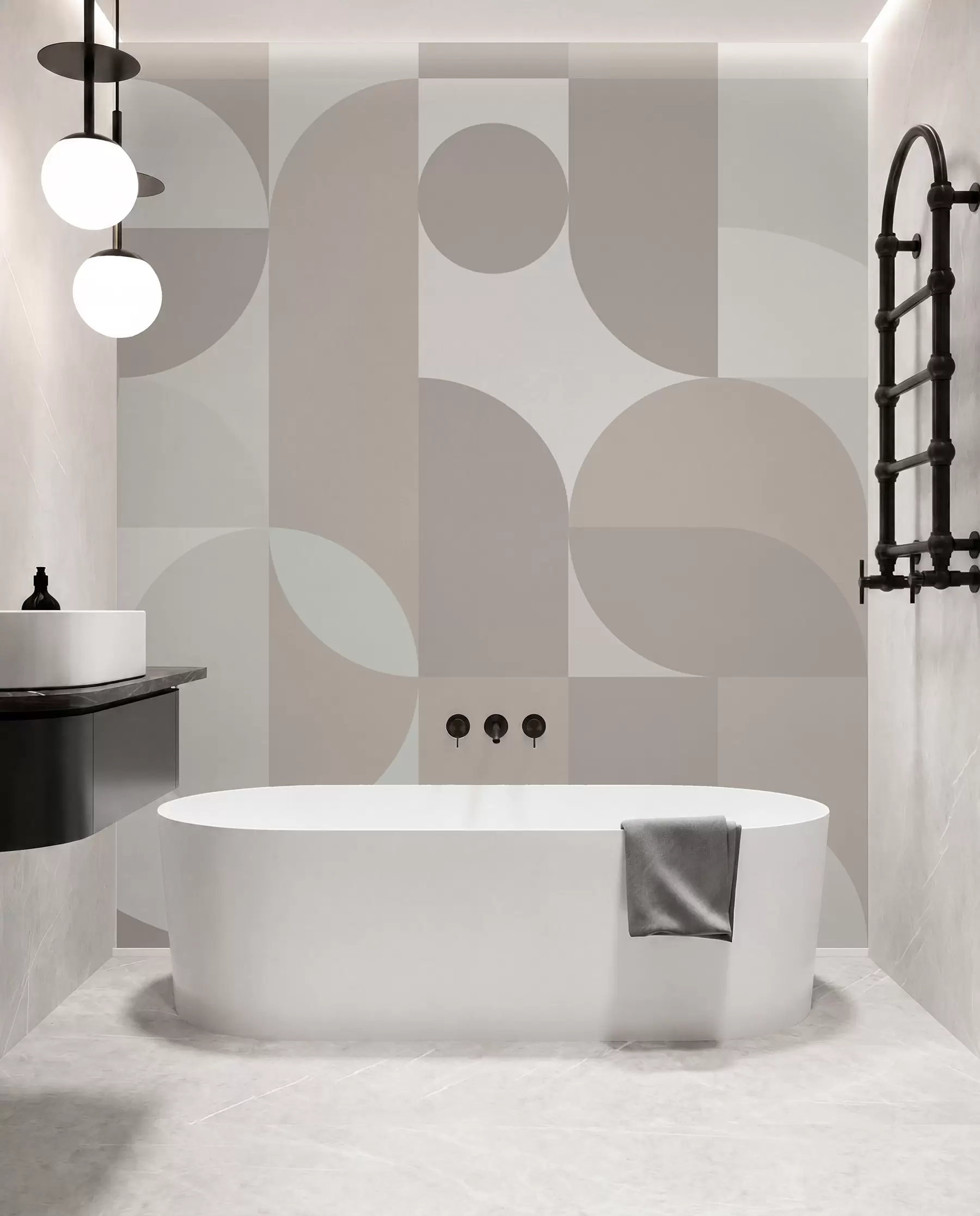 murales de pared Elegante tendencia geométrica w03058