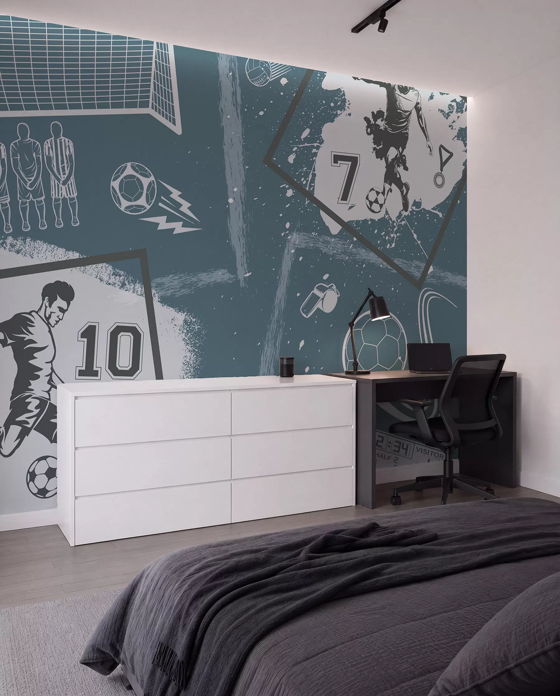 murales de pared Cuaderno de fútbol w03122