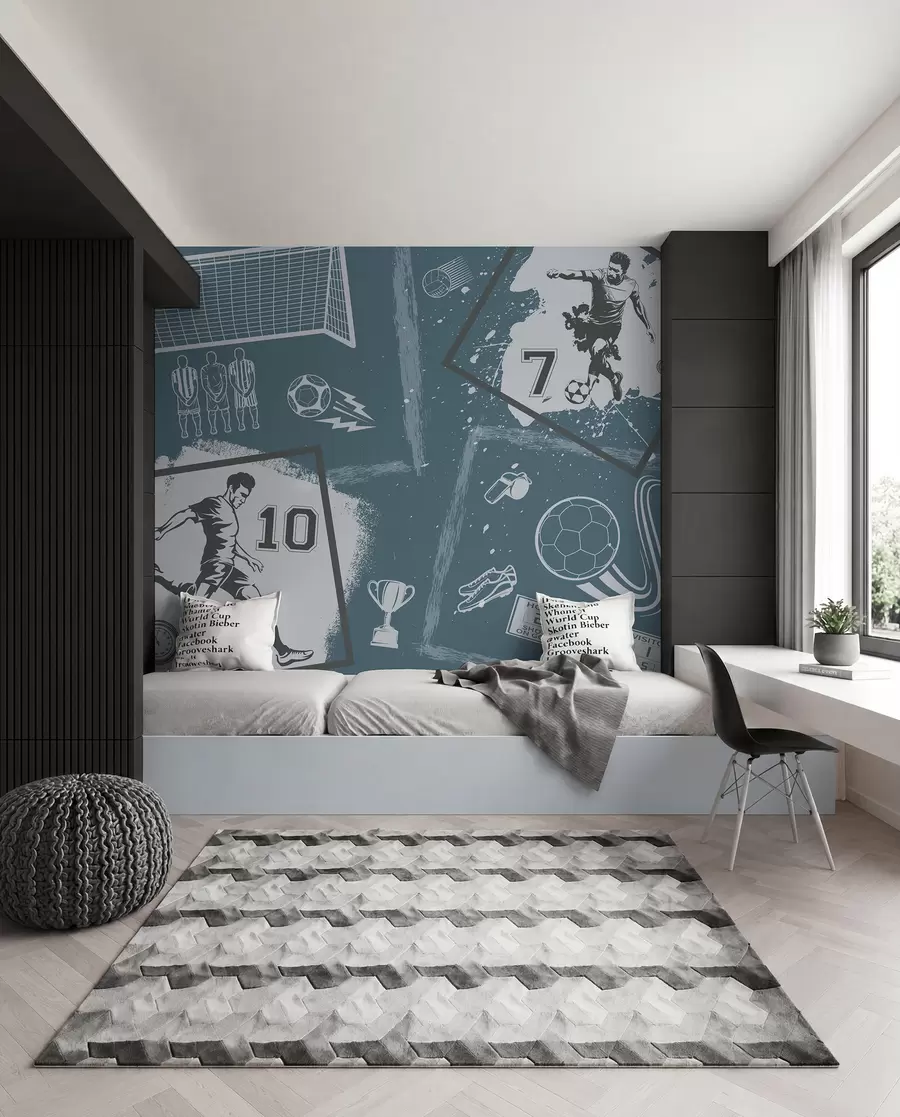 murales de pared Cuaderno de fútbol w03122