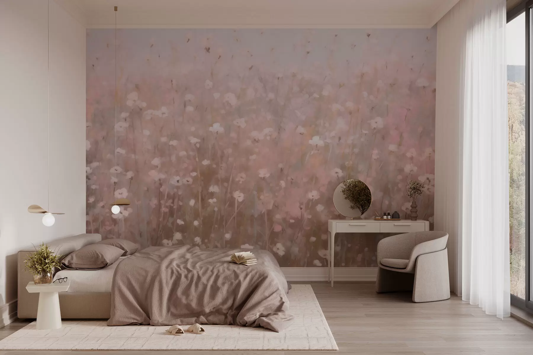murales de pared Flores y plantas del campo w03309