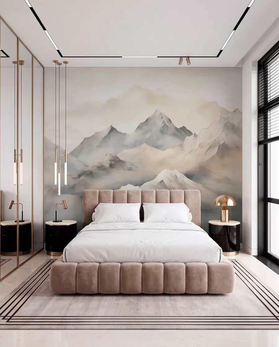 murales de pared Montañas neblinosas w03519