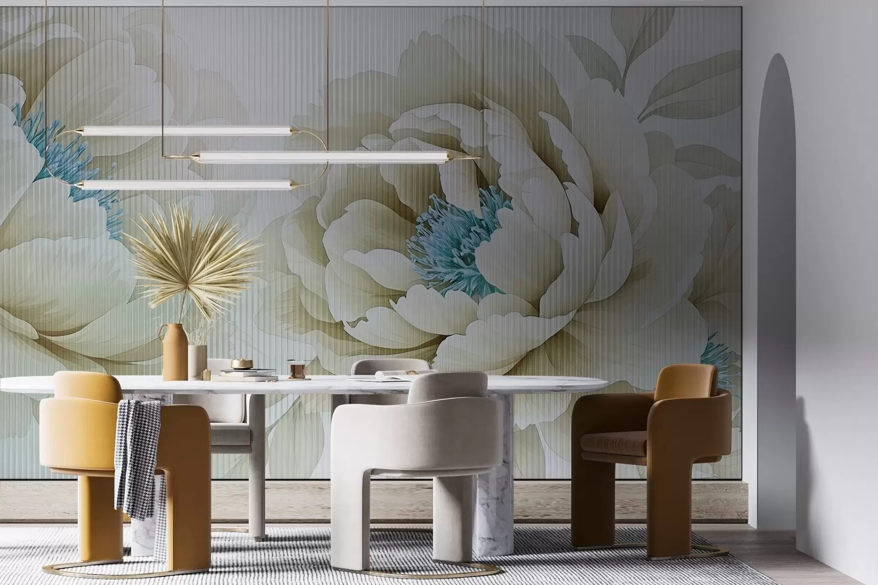 murales de pared Peonías tras el cristal w03557v2