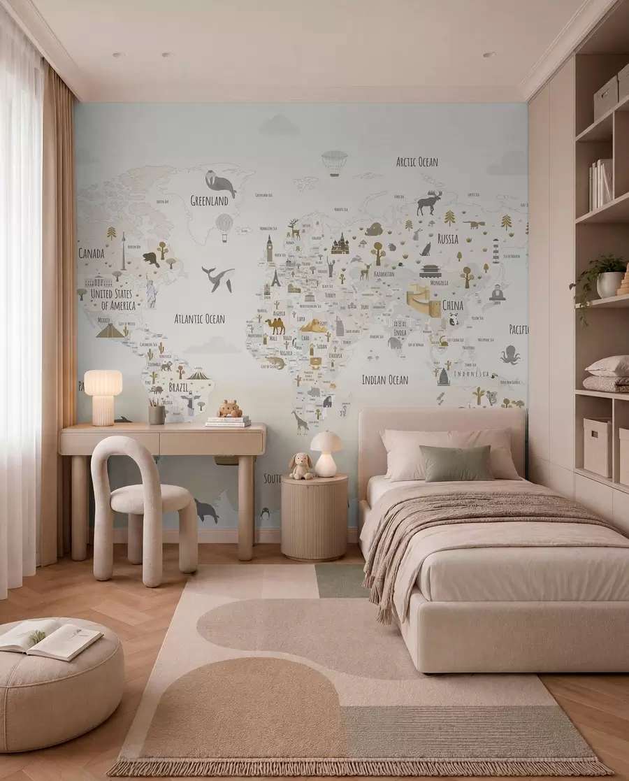 murales de pared Atlas de maravillas w03410v1