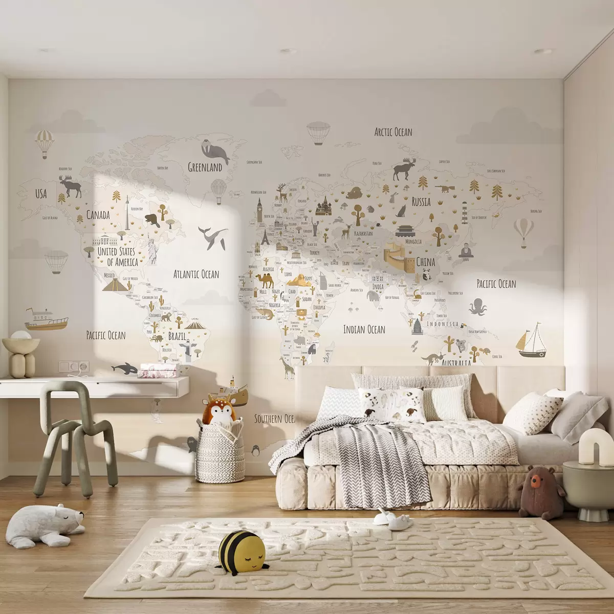 murales de pared Atlas de maravillas w03410v1