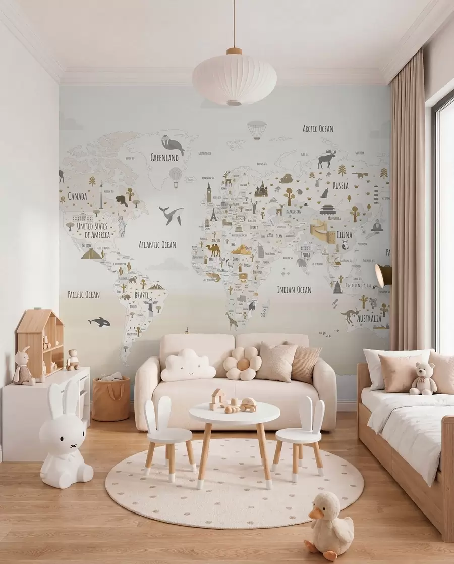 murales de pared Atlas de maravillas w03410v1