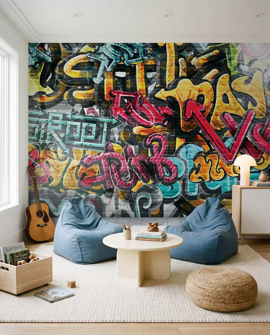 murales de pared Grafiti a todo color u56045