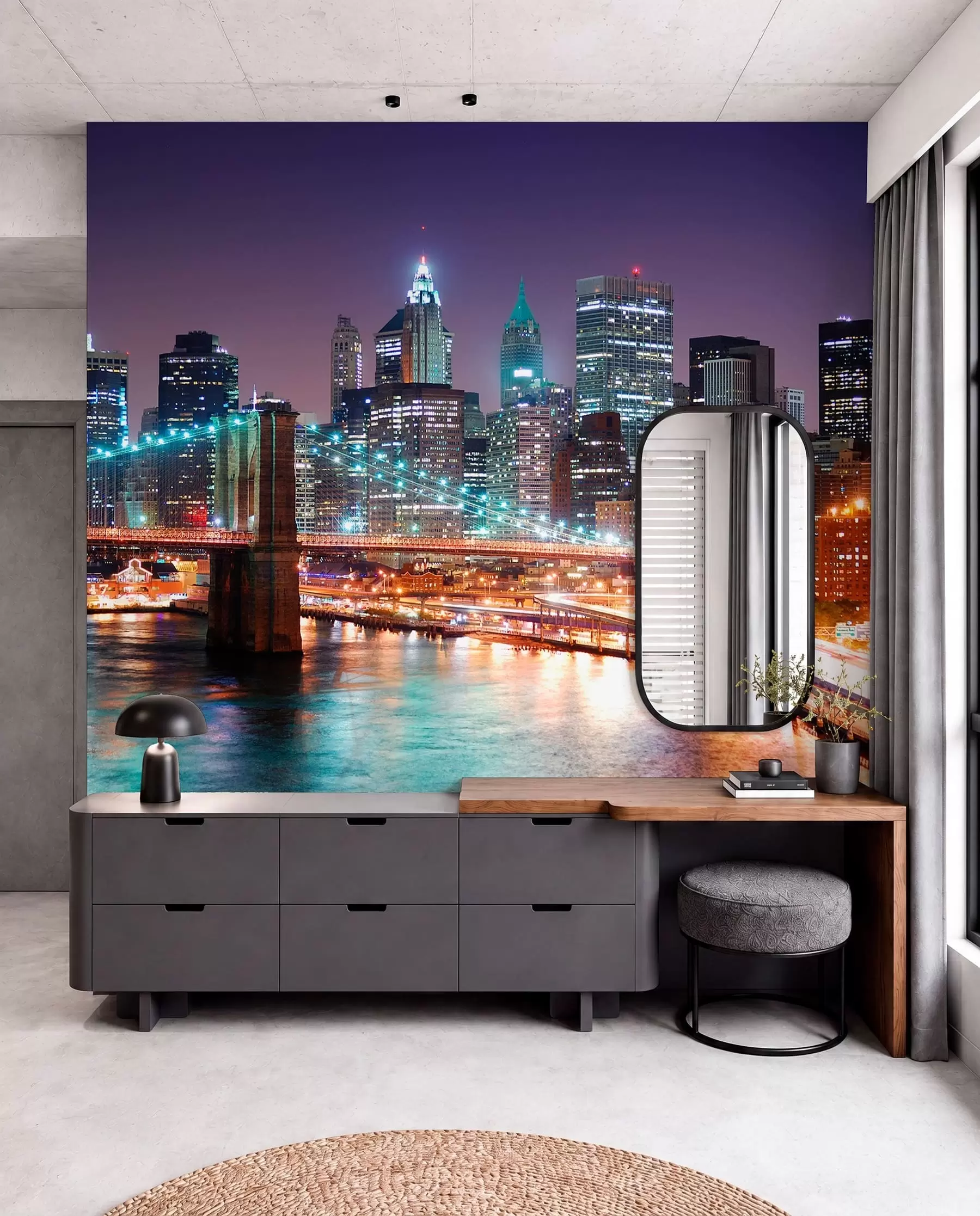 murales de pared Luces del puente de Brooklyn u57210