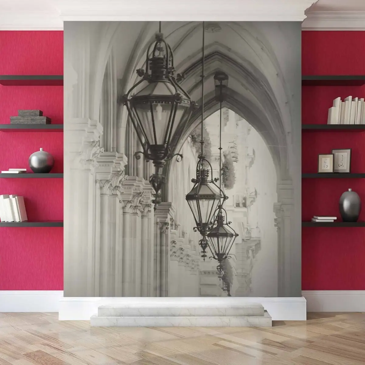 murales de pared Farola, lámpara y arte u57433