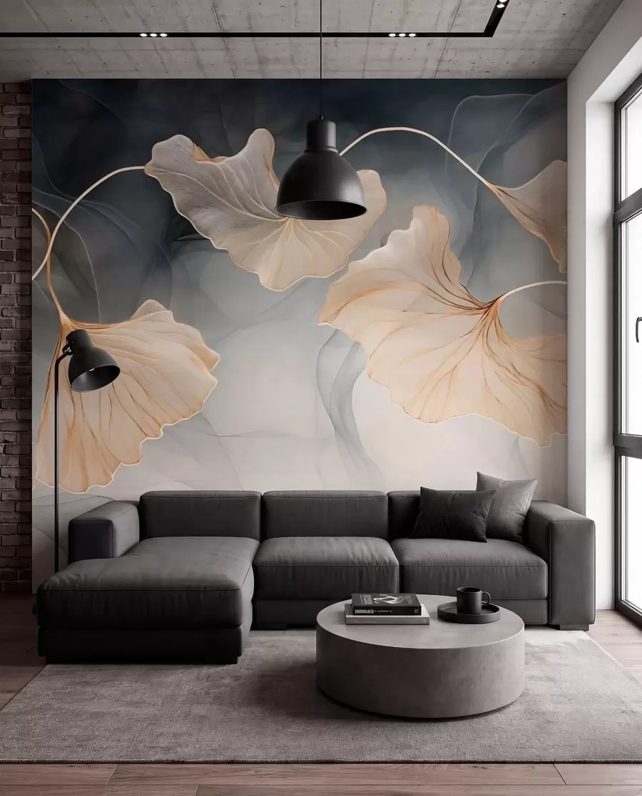murales de pared Imagen abstracta de ginkgo w03511