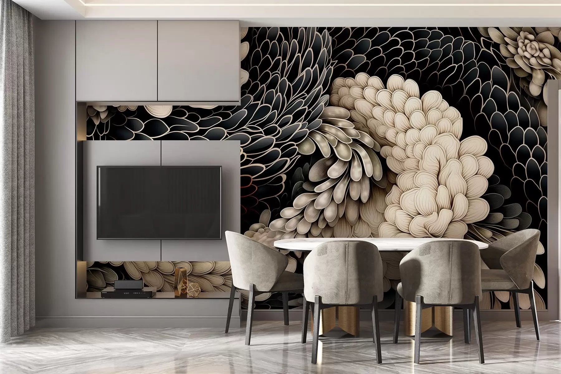 murales de pared Elegante textura de piel de serpiente w08966