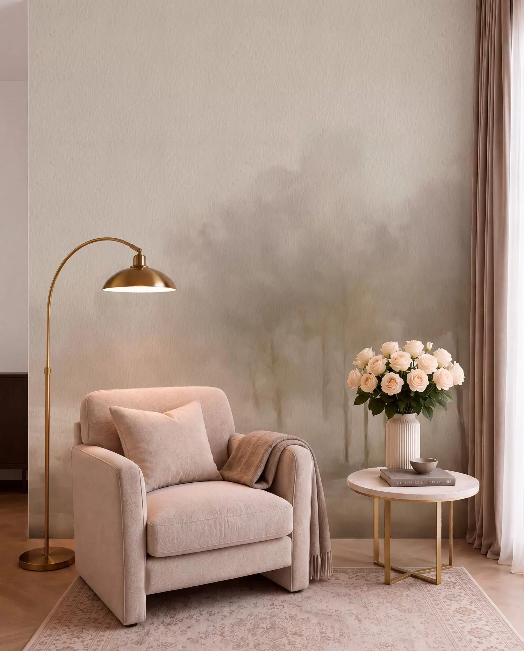 murales de pared Bosque en bruma sepia w03596