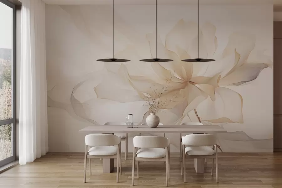 murales de pared Flor de moda en colores pastel w03605