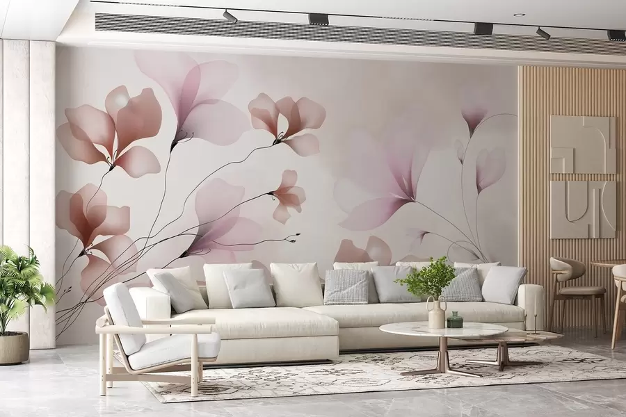 murales de pared Flores delicadas w03714