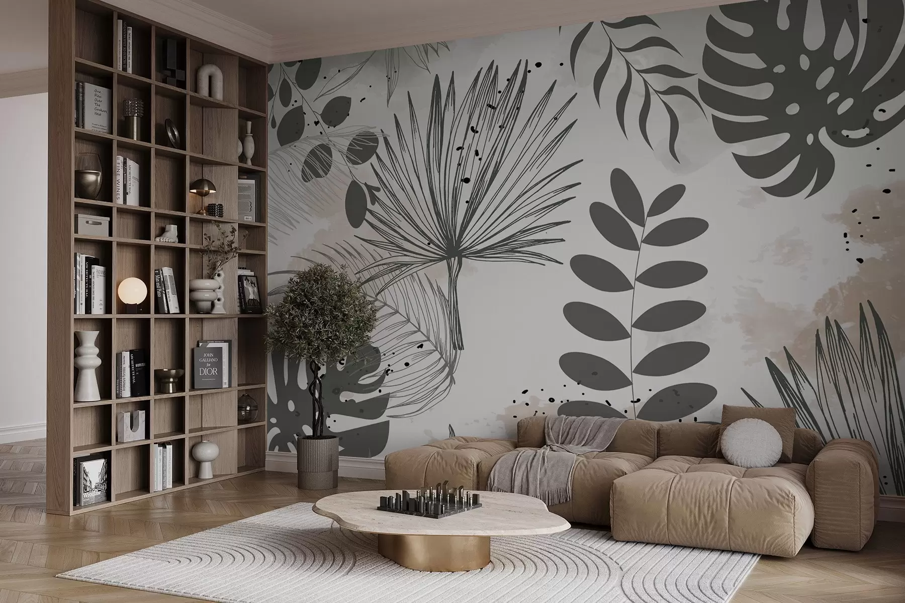 murales de pared Hojas tropicales w03886