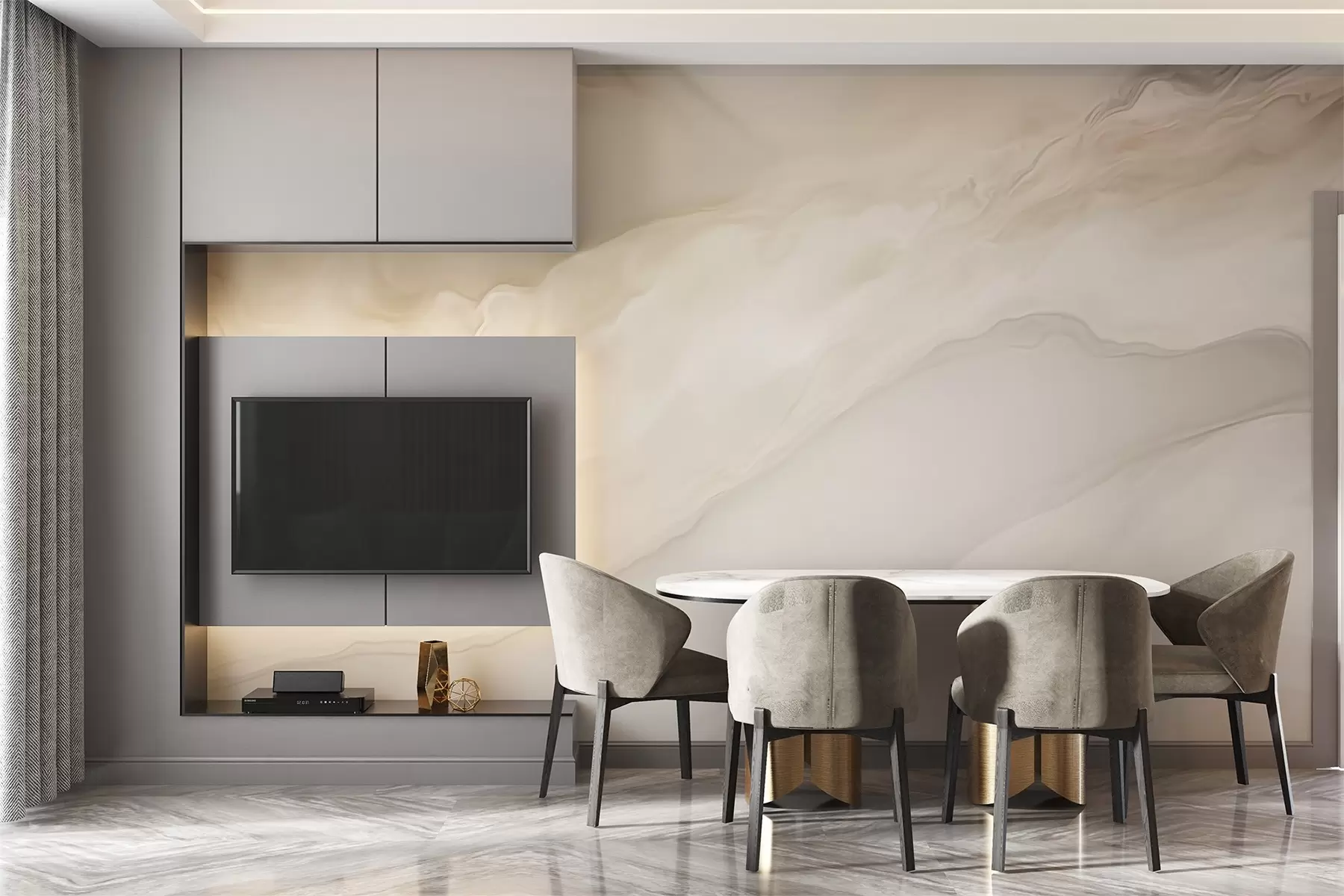 murales de pared Ondas luminosas w03922