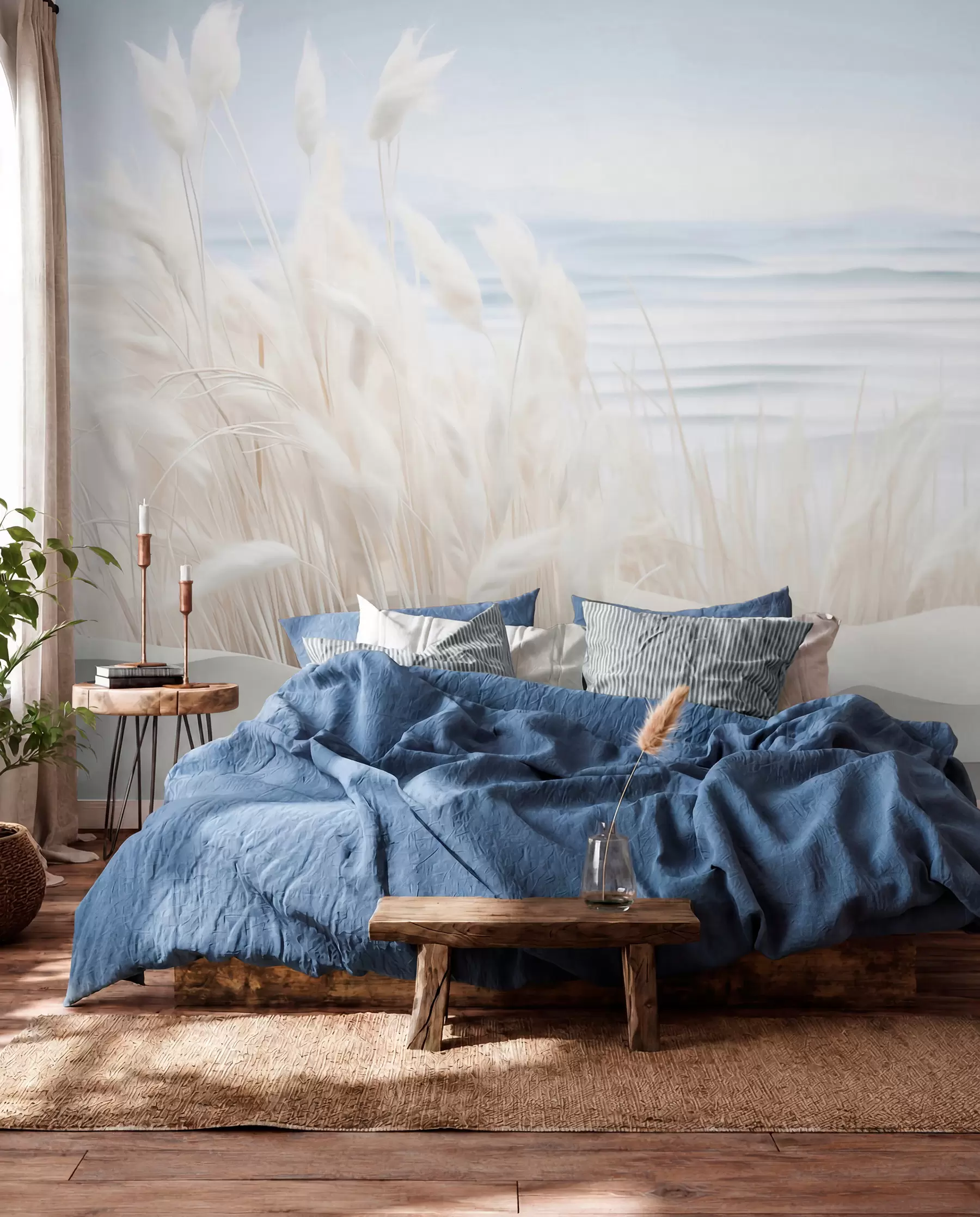 murales de pared Pampas claras junto al mar w09132