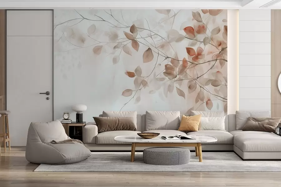murales de pared Ramas en tonos tierra w09133