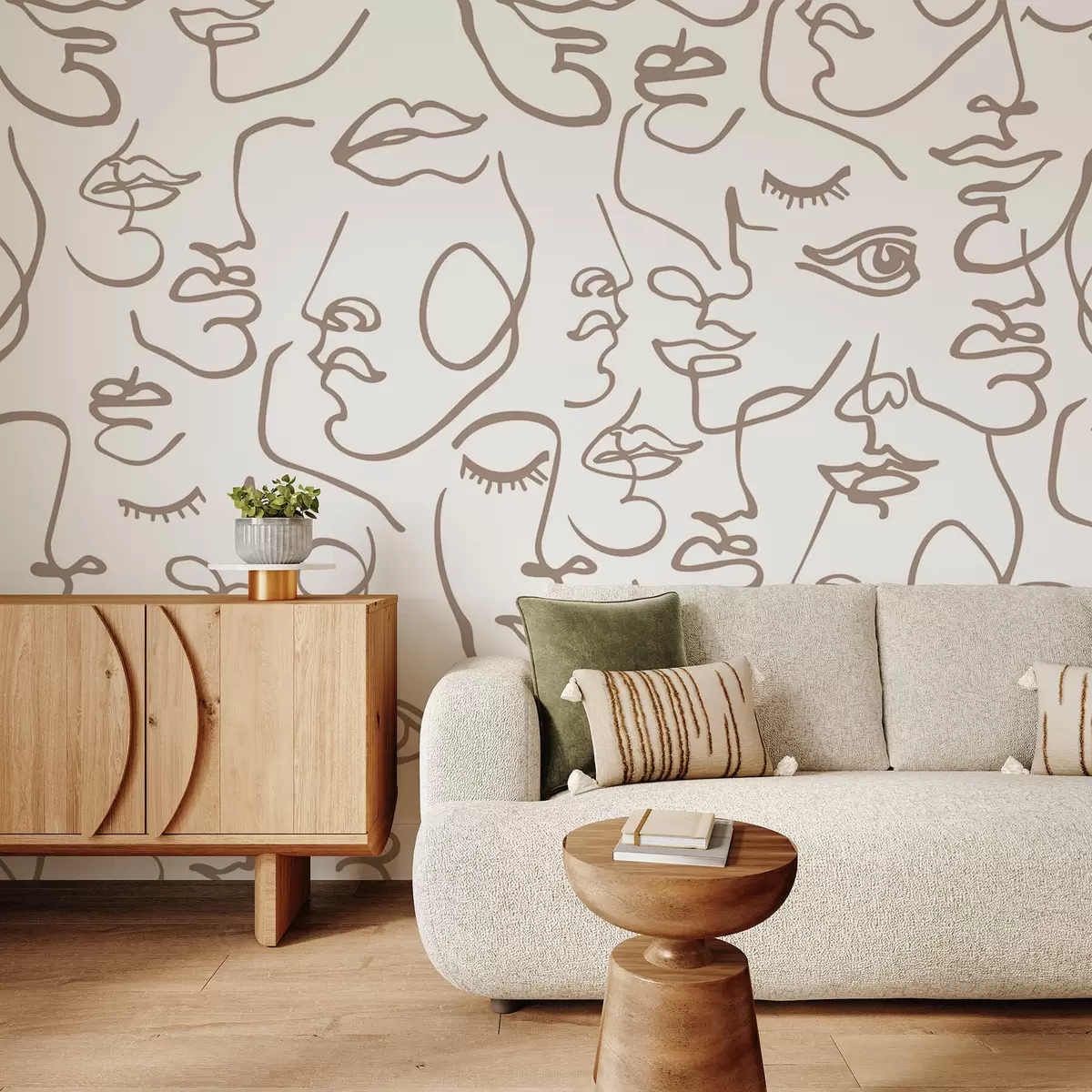 murales de pared Caras abstractas w04121v1