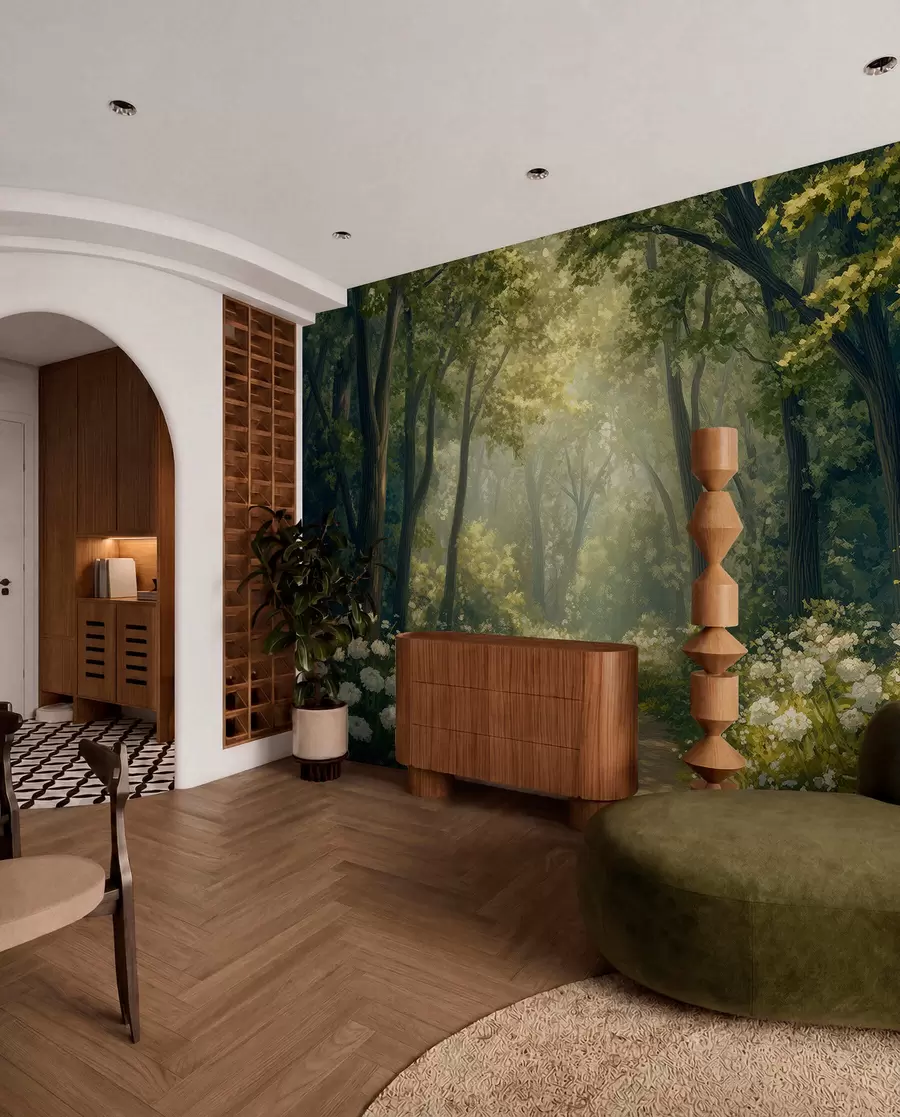 murales de pared Sendero entre flores w04119